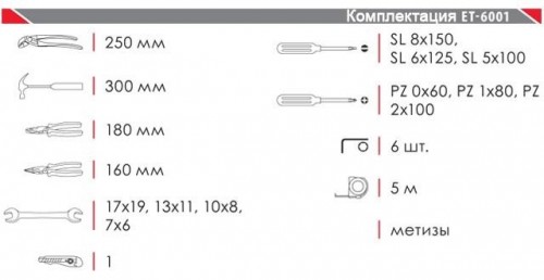 Комплектация Intertool ET-6001