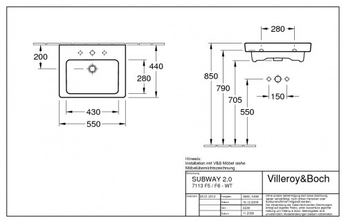 Villeroy & Boch Subway 2.0 7113F5