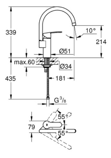 Grohe Eurostyle Cosmopolitan 30221