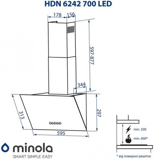 Minola HDN 6242 WH 700 LED белый