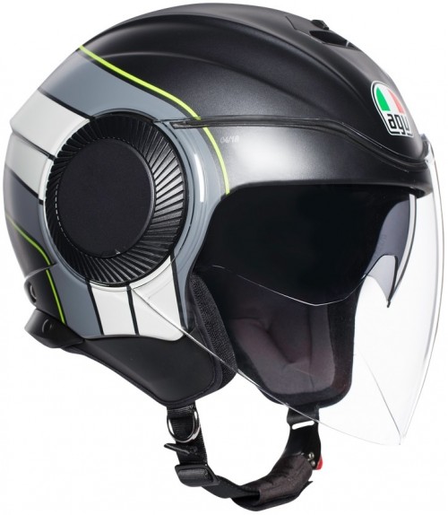 AGV Orbyt BRERA MATT BLACK/GREY/YELLOW FLUO