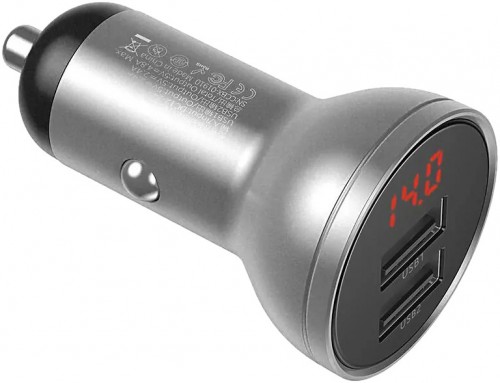 BASEUS Digital Display Dual USB 4.8A Car Charger 24W