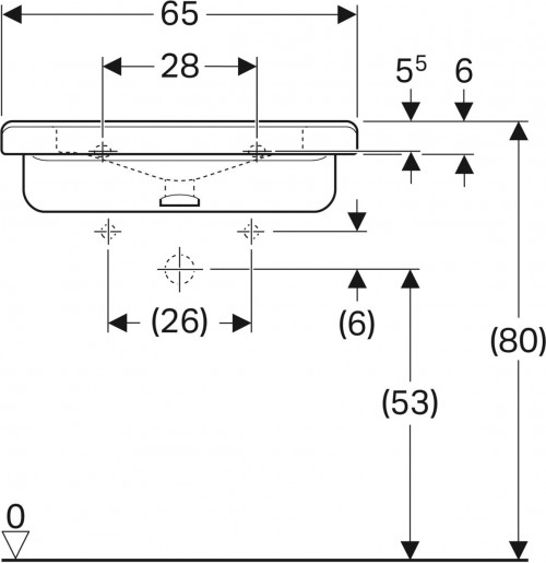 Geberit Renova Comfort Square 65 128666000