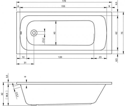 Devit Comfort 170x75 17075123