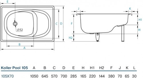 Koller Pool Steel 2.8 S 105x70