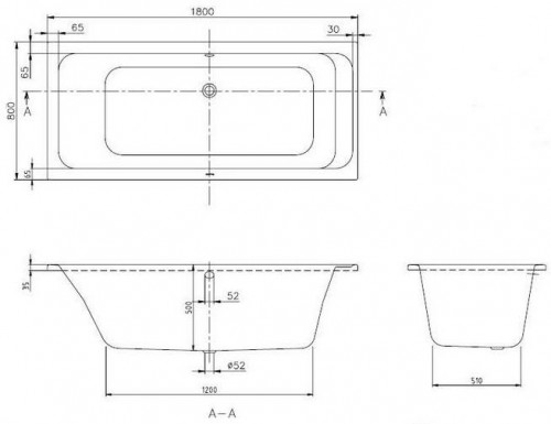 Villeroy & Boch Omnia Architectura 180x80 BA180ARA2V-01