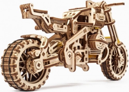 UGears Motorcycle Scramber with a Stroller 70137
