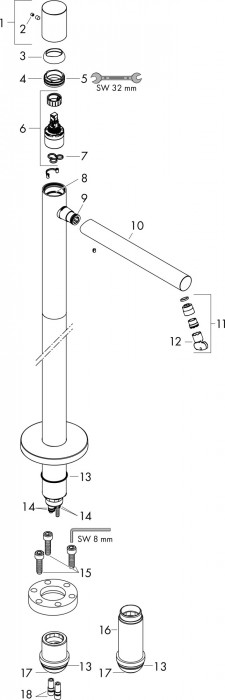 Axor Uno 45037000