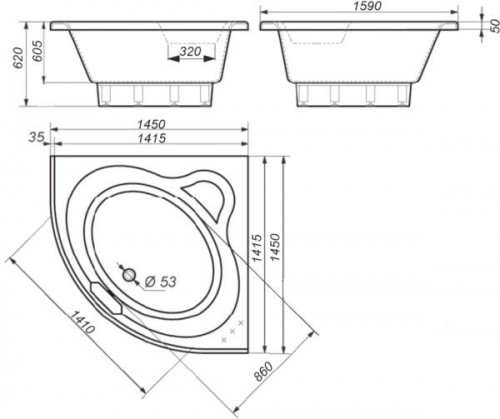 Rock Design Simmetriya 145x145 1SM145145