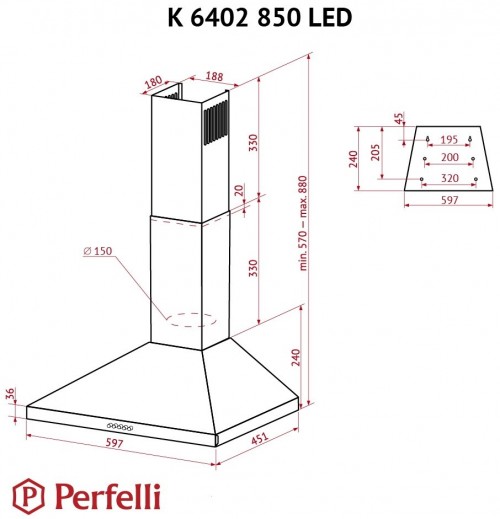 Perfelli K 6402 I 850 LED