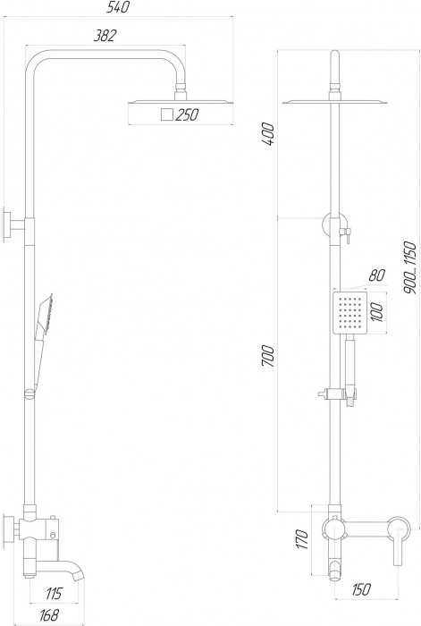 Globus Lux Alpen SBT1-SQ-02-304