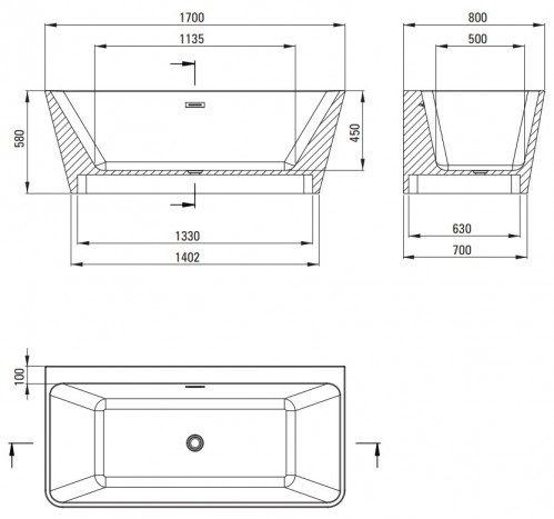 Deante Hiacynt 170x80 KDH 017W