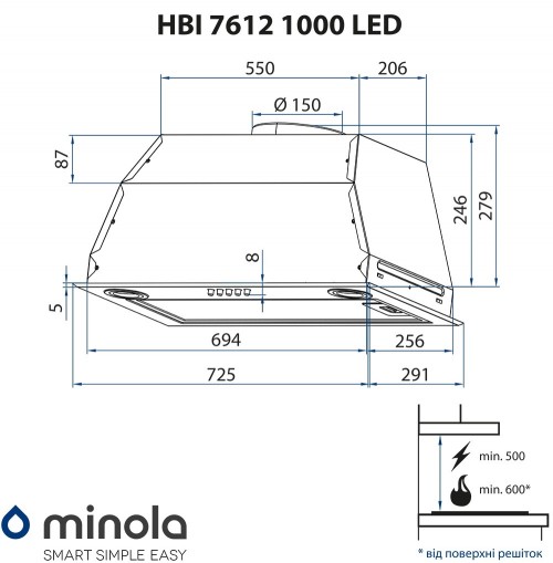 Minola HBI 7612 I 1000 LED