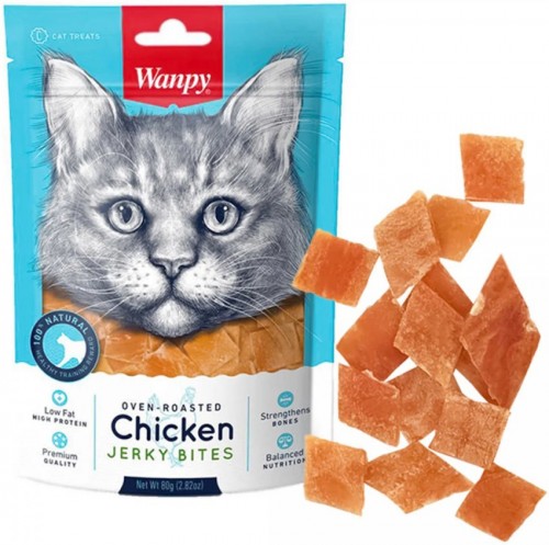 Wanpy Chicken Jerky Bites 80 g