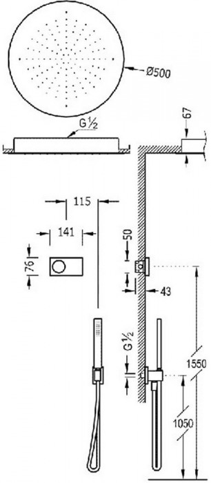 Tres Shower Technology Blue Edition 09286557