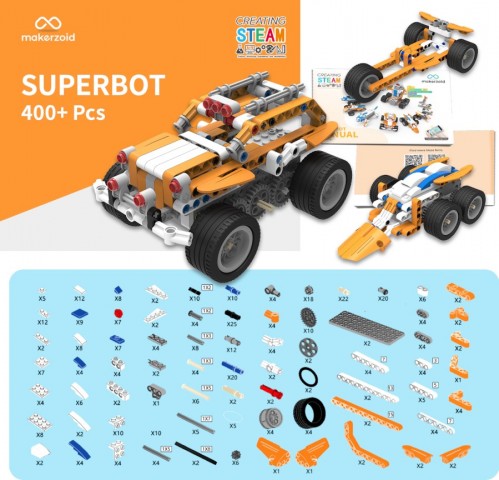 Makerzoid Superbot Educational Building Blocks MKZ-ID-SPB