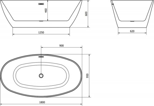 Mexen Eris 180x95 53441809500