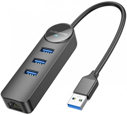 Borofone DH6 Erudite 4-in-1 3xUSB3.0 + RJ45