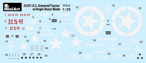 MiniArt U.S. Armored Tractor with Angle Dozer Blade (1:35)