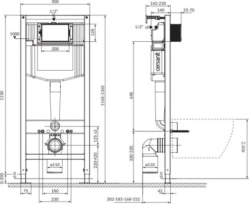 Cersanit Aqua 50 Mech QF K97-525