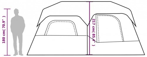 VidaXL LED 9-Person Quick