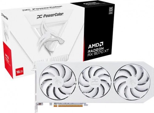 PowerColor Radeon RX 9070 XT Hellhound Spectral White 16GB