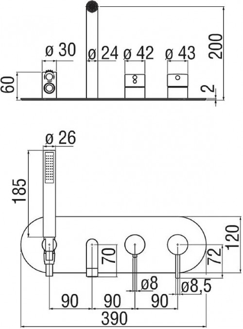 Nobili Rubinetterie Live WEBK110/90TCR