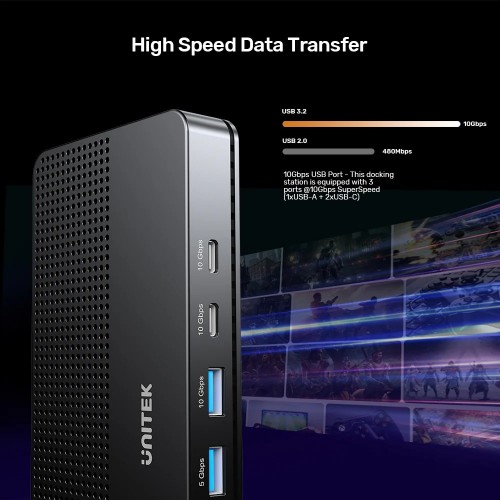 Unitek USB-C 8K Docking Station with 100W PD