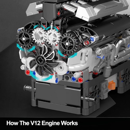 Mould King PR Luxury Car V12 Engine 10205