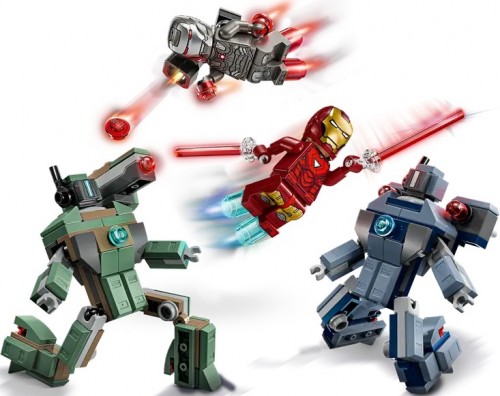 Lego Iron Man and War Machine vs Hammer Drones 76320