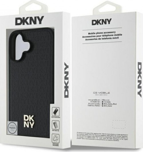DKNY Repeat Pattern Stack Logo for iPhone 16