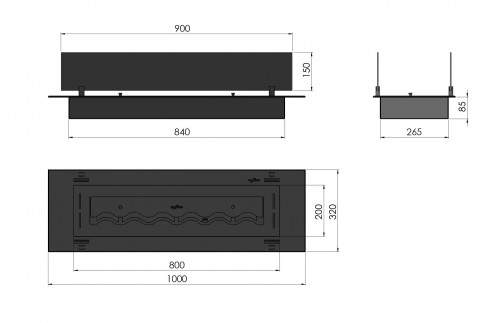 Infire Insert Black 1000