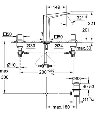 Чертеж с размерами