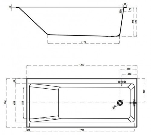 Cersanit Crea 180x80