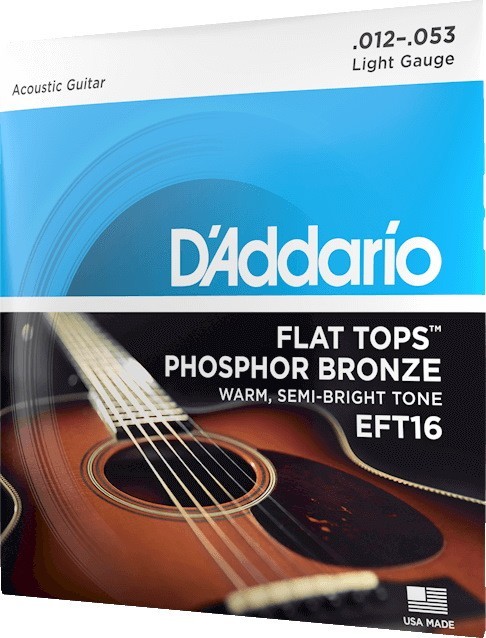 DAddario Flat Top Phosphor Bronze 12-53