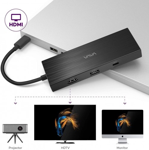 VAVA USB C 8-in-1 Hub with Gigabit Ethernet Port