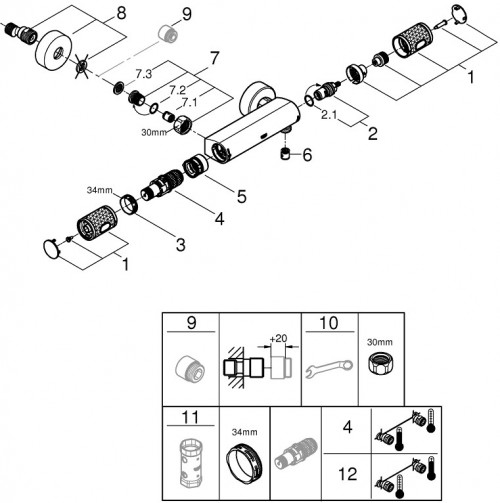 Grohe Grohtherm 1000 Performance 34776000