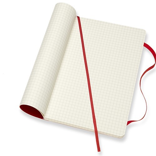 Moleskine Squared Notebook Large Soft Red