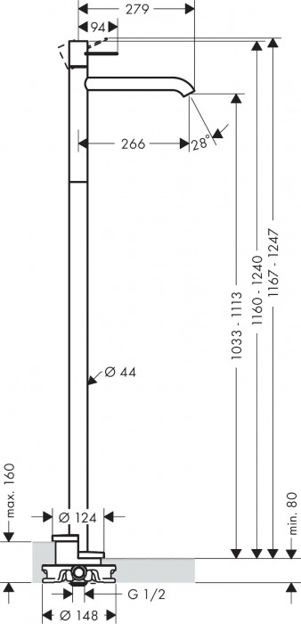 Axor Uno 38037000