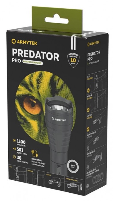 ArmyTek Predator Pro v. 3.5 Magnet USB White