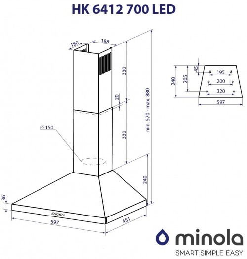 Minola HK 6412 BL 850 LED