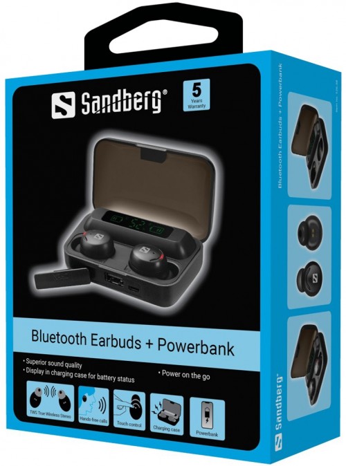 Sandberg Bluetooth Earbuds + Powerbank