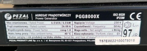 Pezal PGG8000X