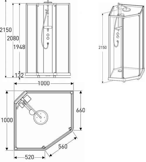 Ido Showerama 10-5 Comfort 100x100 558.473.00.1