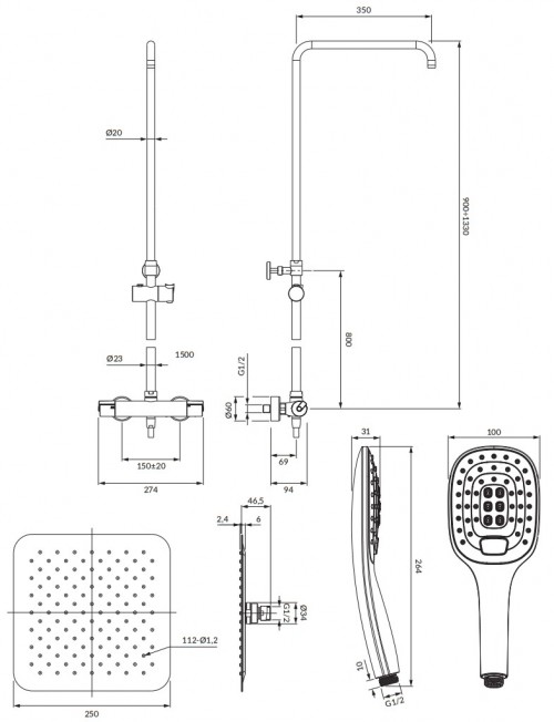 Omnires UNI Y1244DCR