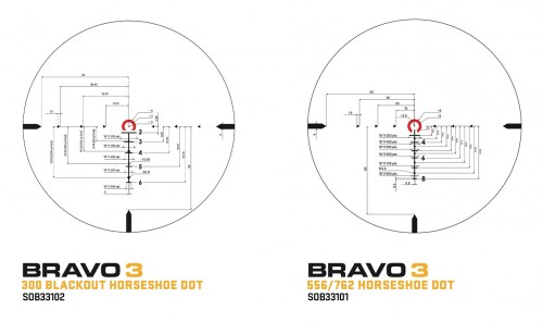 Sig Sauer Bravo3 3x24 Horseshoe Dot 5.56/7.62