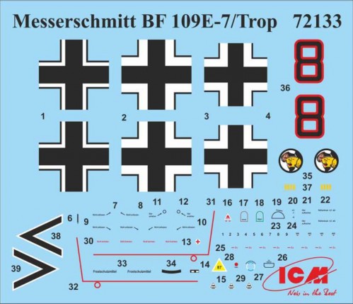 ICM Messerschmitt Bf 109E-7/Trop (1:72)