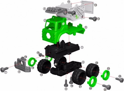 DIY Spatial Creativity Mini Car LM9042