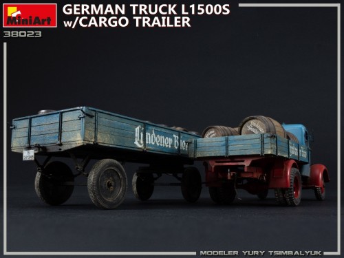 MiniArt German Truck L1500s w/Cargo Trailer (1:35)