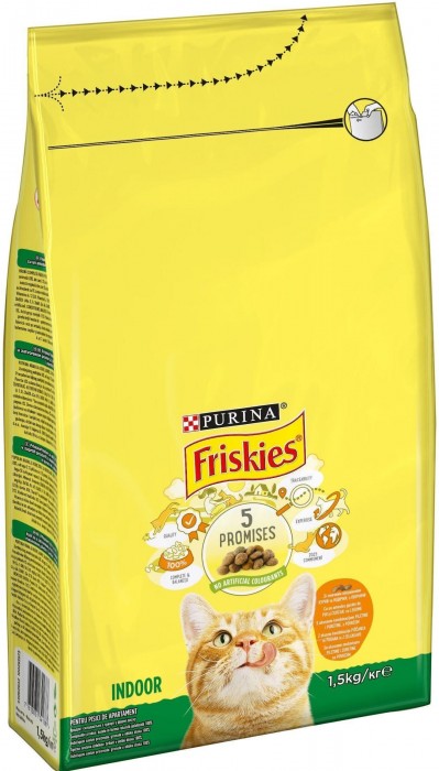 Friskies Adult Indoor Chicken/Garden Greens 1.5 kg